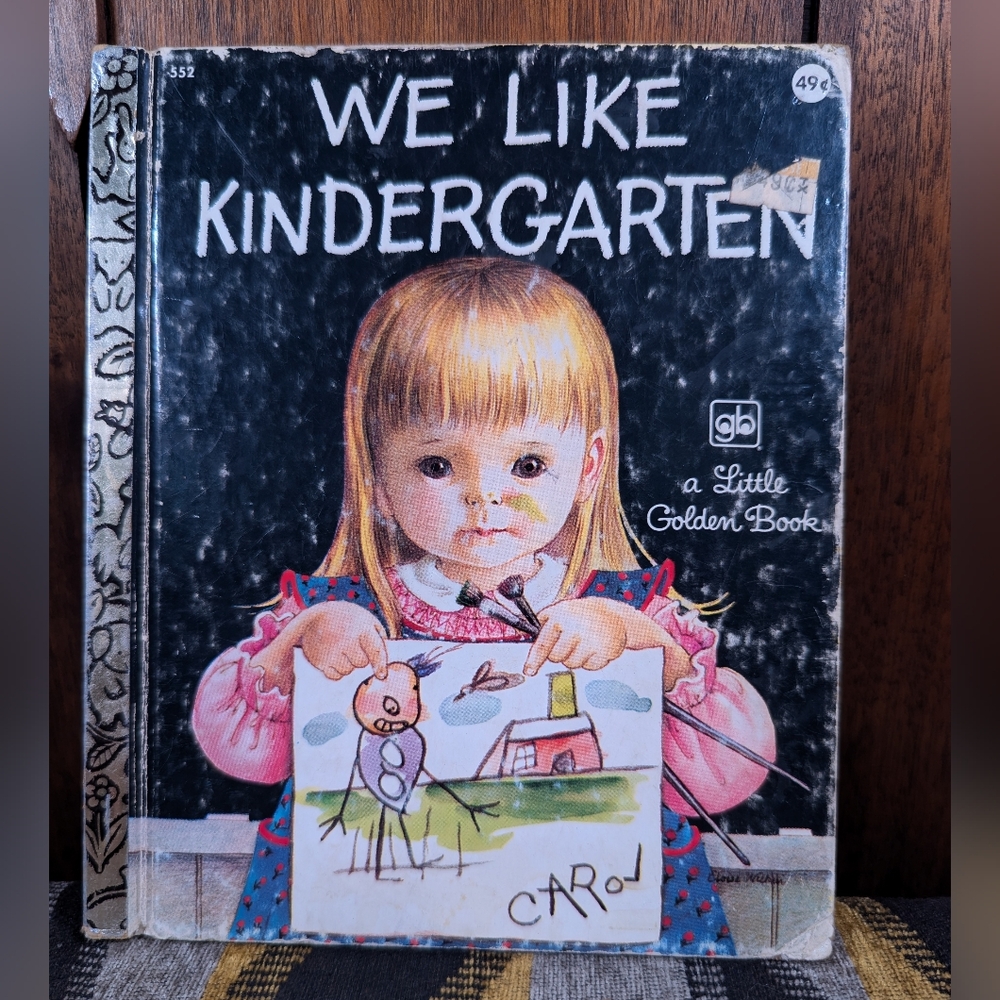 Vintage "We Like Kindergarten" Little Golden Book 1977